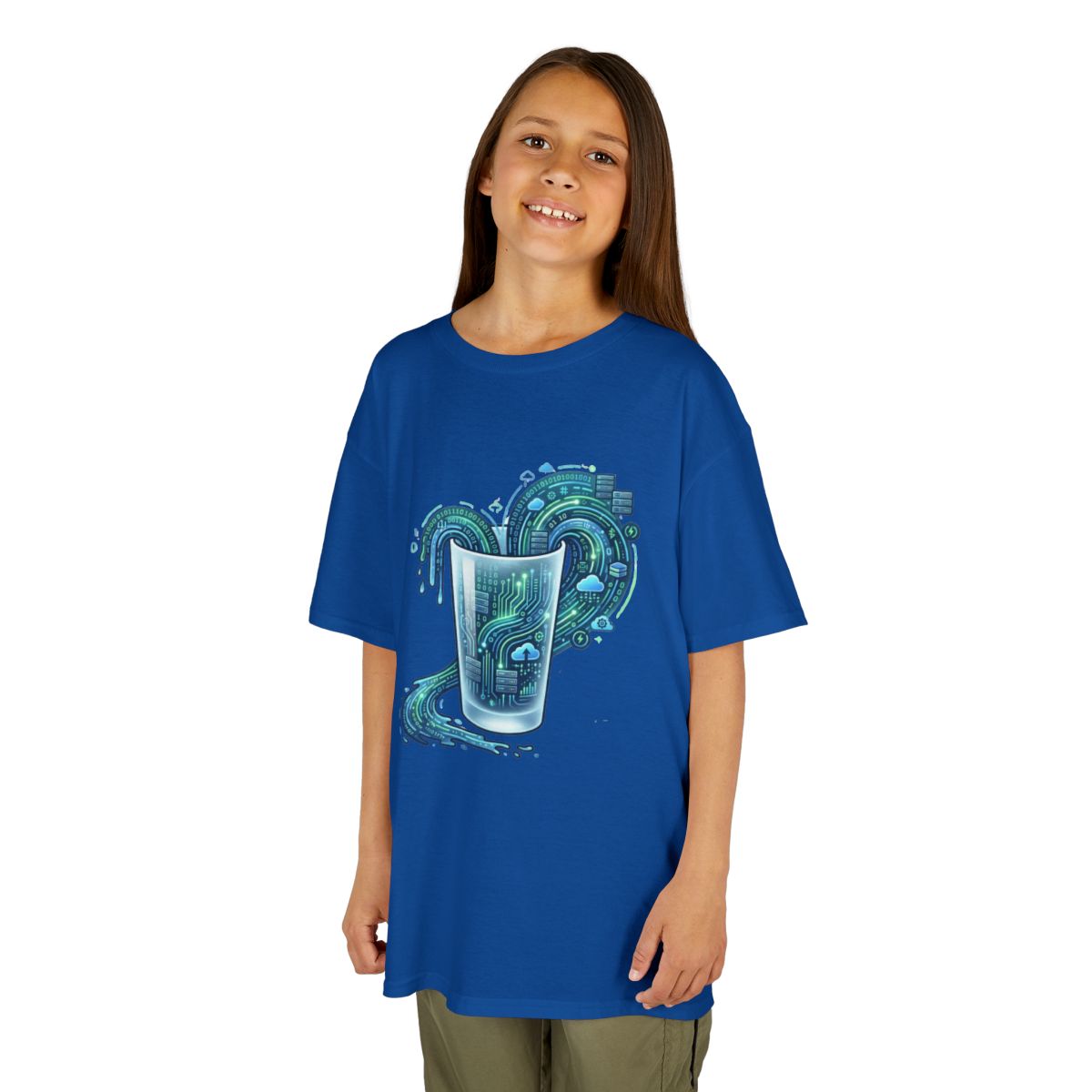Color: Royal | Glass of Data Kids Tee