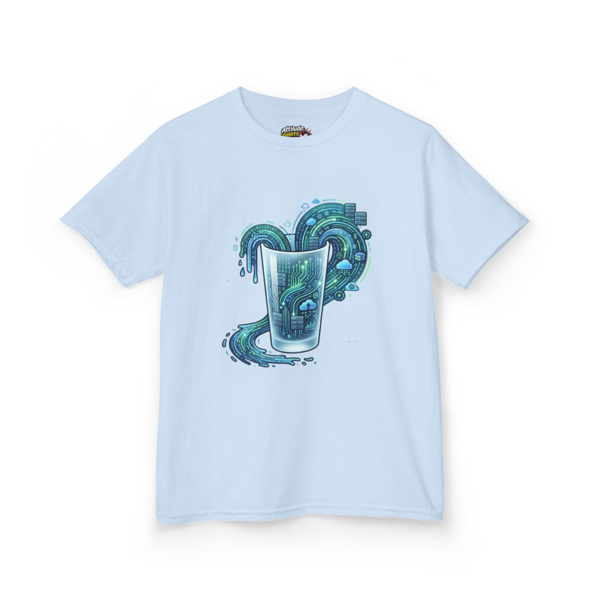 Color: Light Blue | Glass of Data Kids Tee