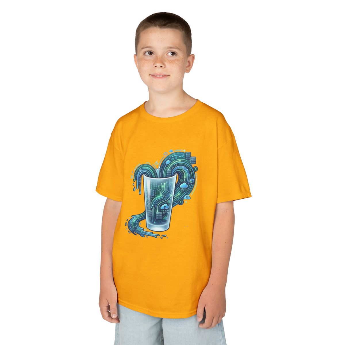Color: Gold | Glass of Data Kids Tee