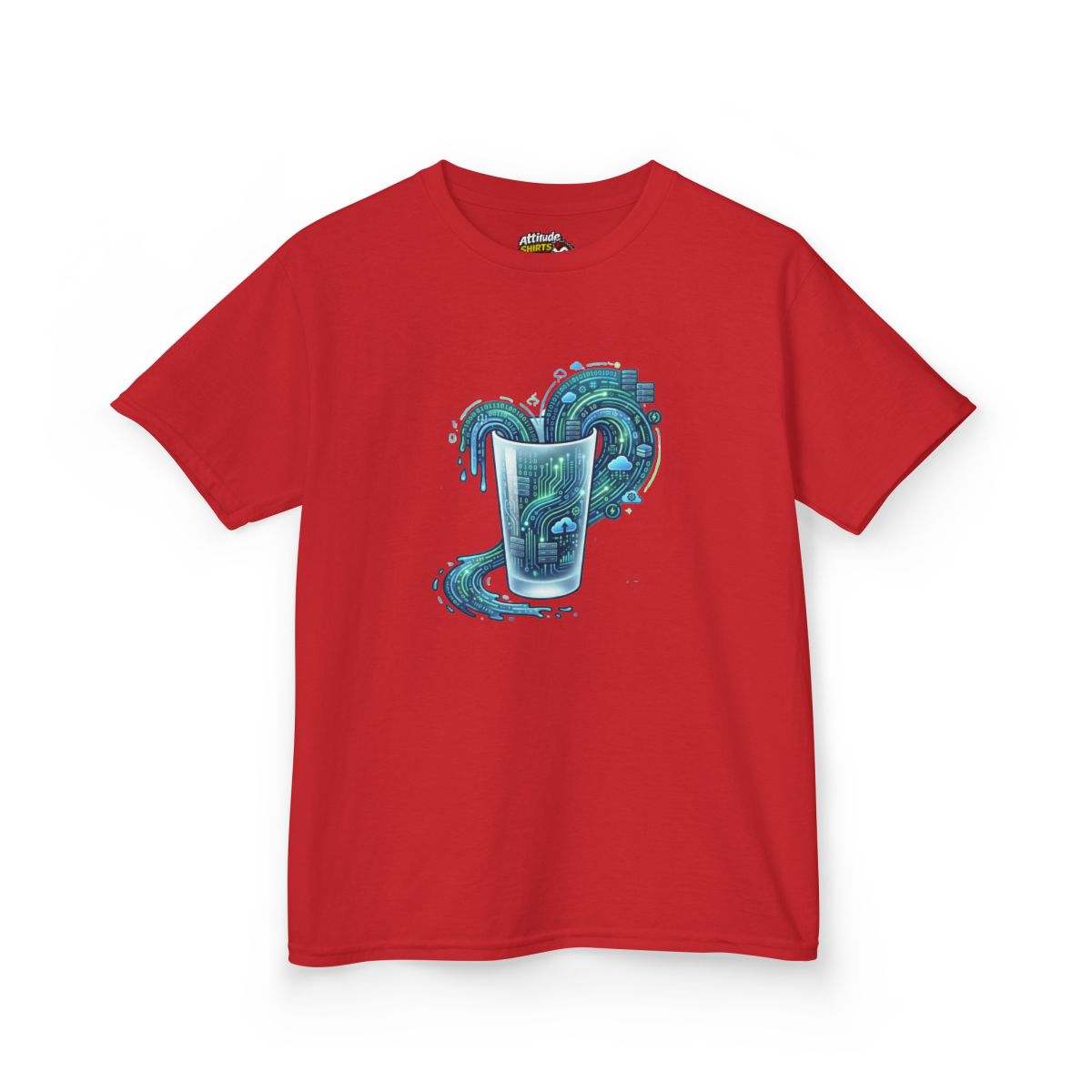 Color: Red | Glass of Data Kids Tee
