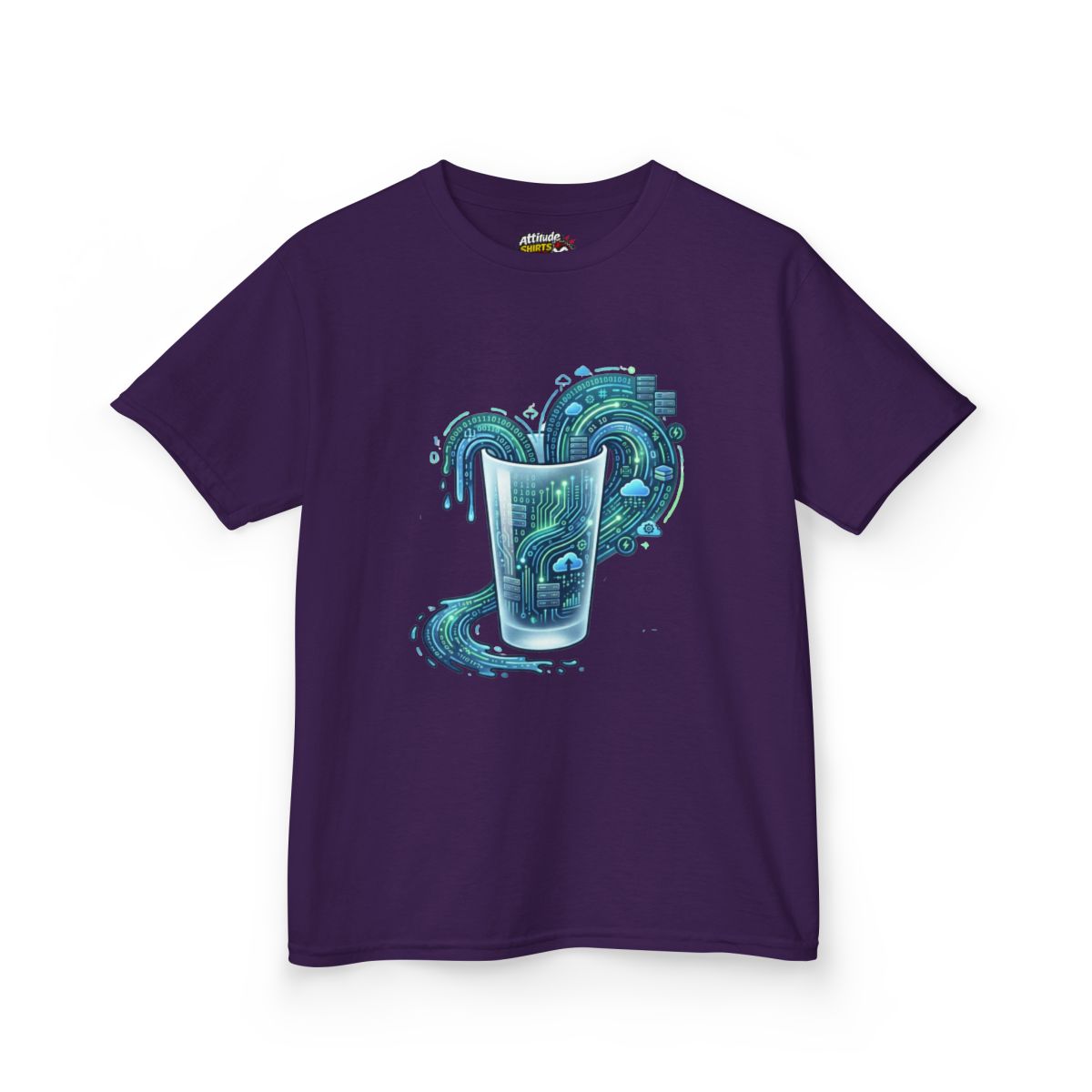 Color: Purple | Glass of Data Kids Tee