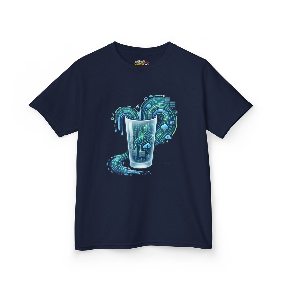 Color: Navy | Glass of Data Kids Tee