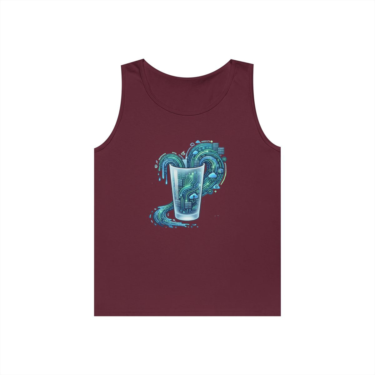 Color: Maroon | Glass of Data Tank Top