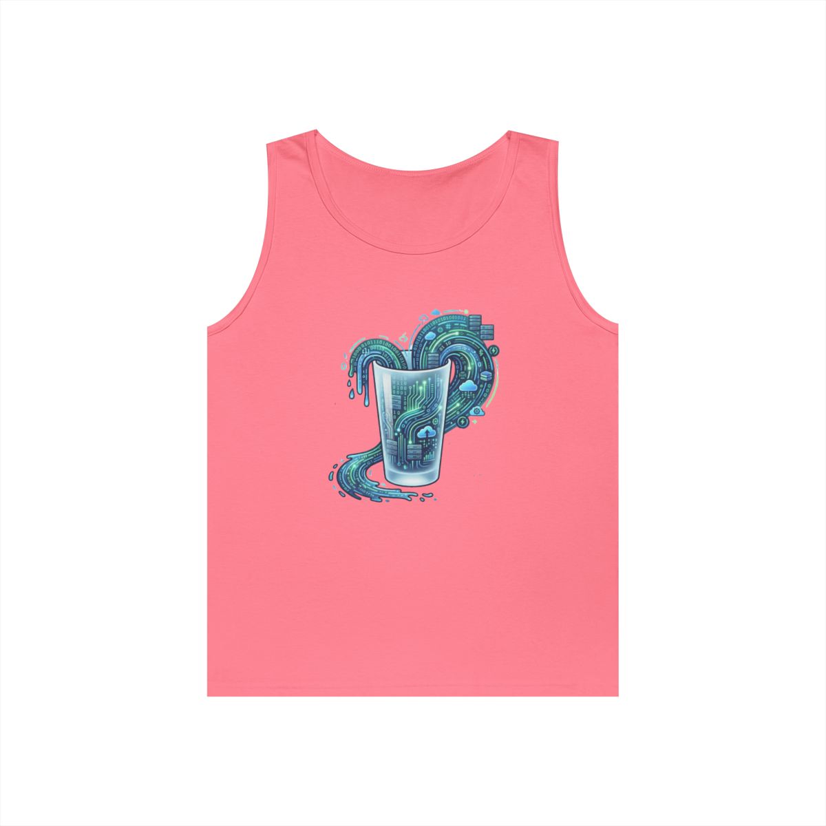 Color: Safety Pink | Glass of Data Tank Top