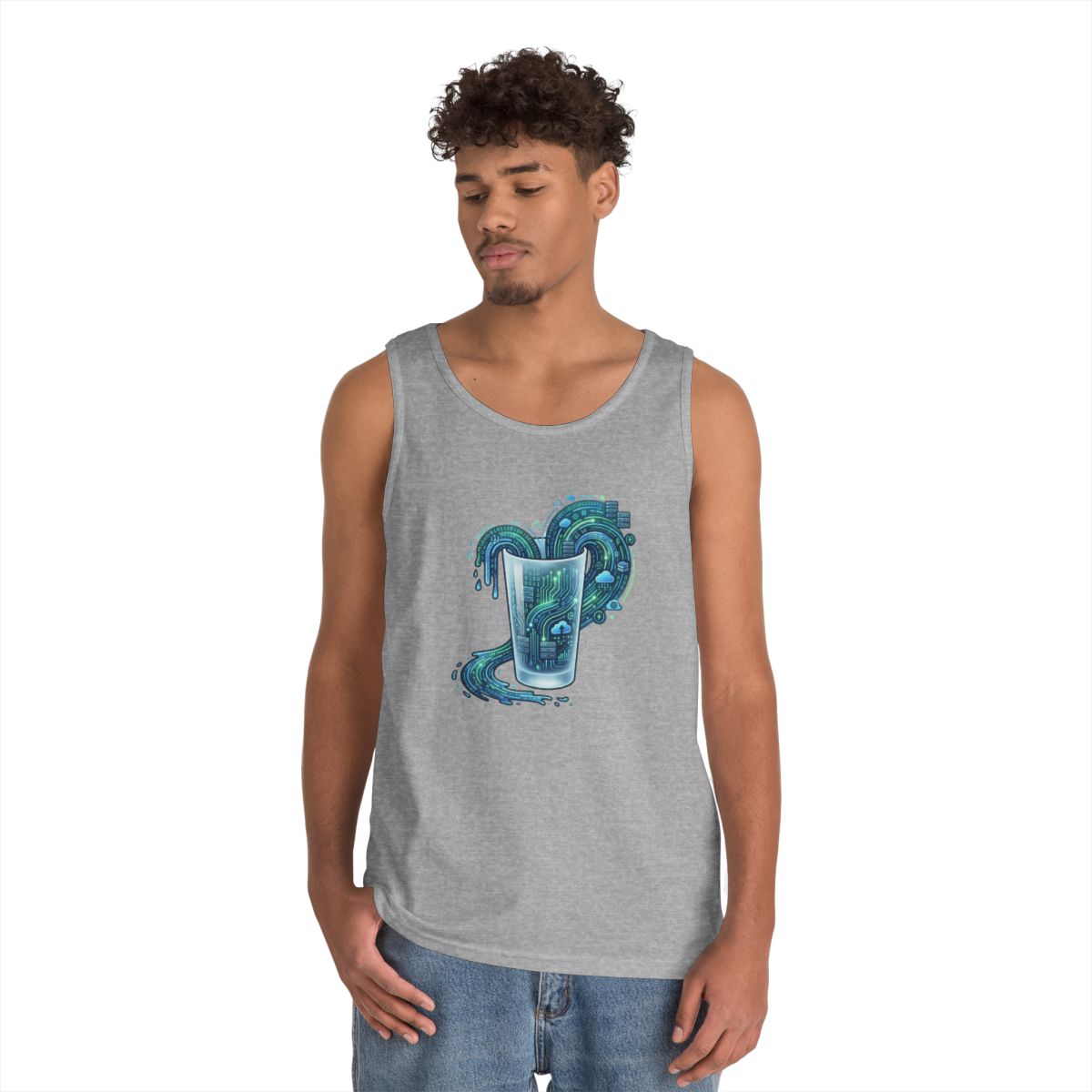 Color: Sport Grey | Glass of Data Tank Top