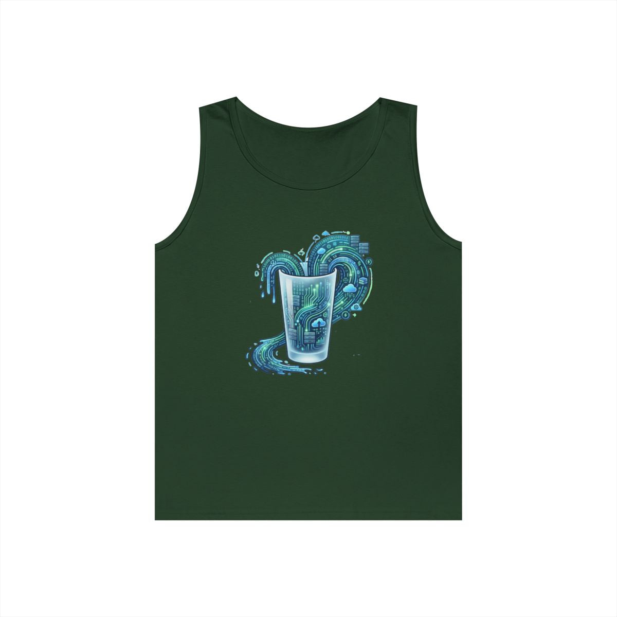 Color: Forest Green | Glass of Data Tank Top