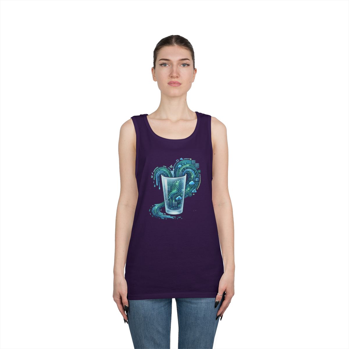 Color: Purple | Glass of Data Tank Top