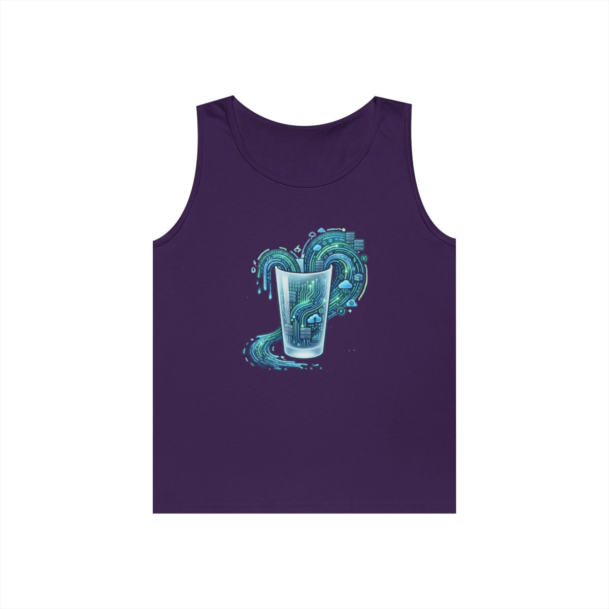 Color: Purple | Glass of Data Tank Top