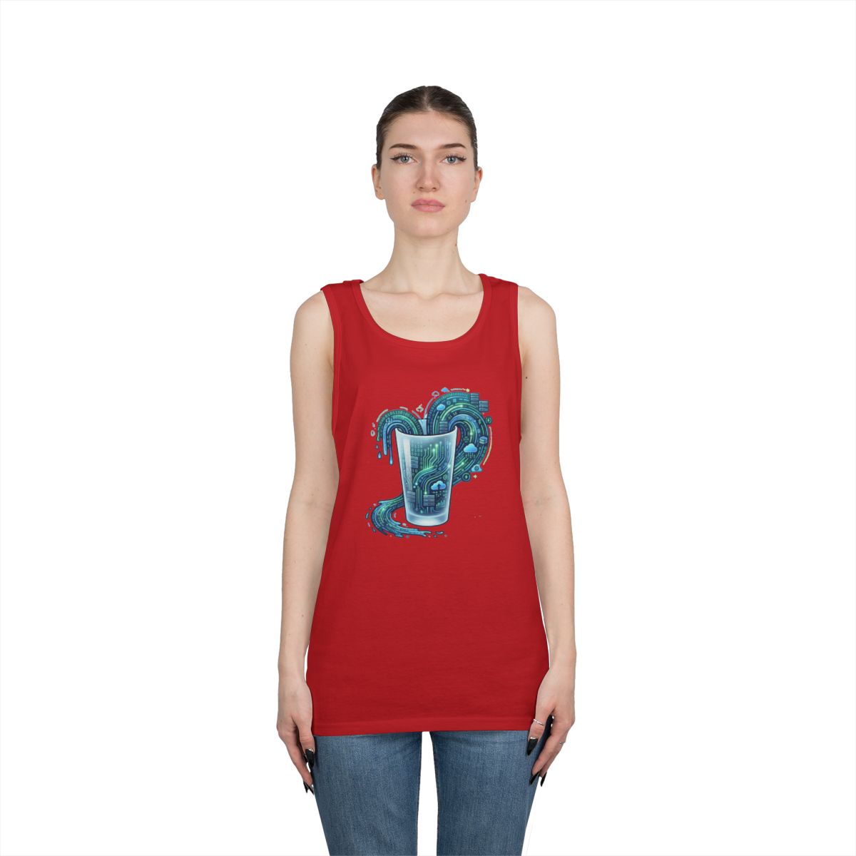 Color: Red | Glass of Data Tank Top