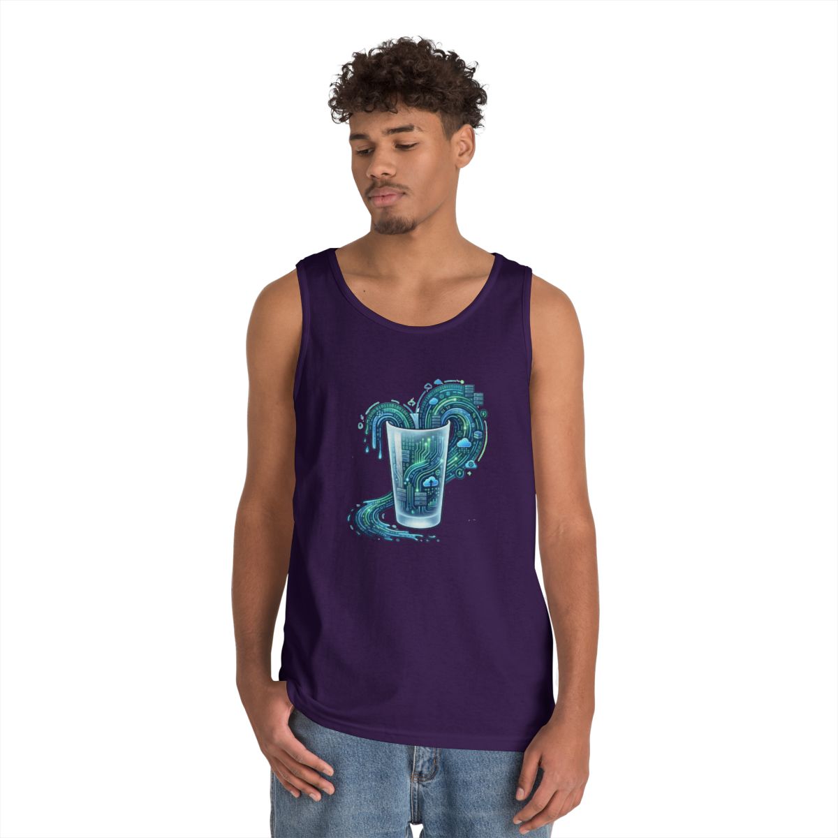 Color: Purple | Glass of Data Tank Top