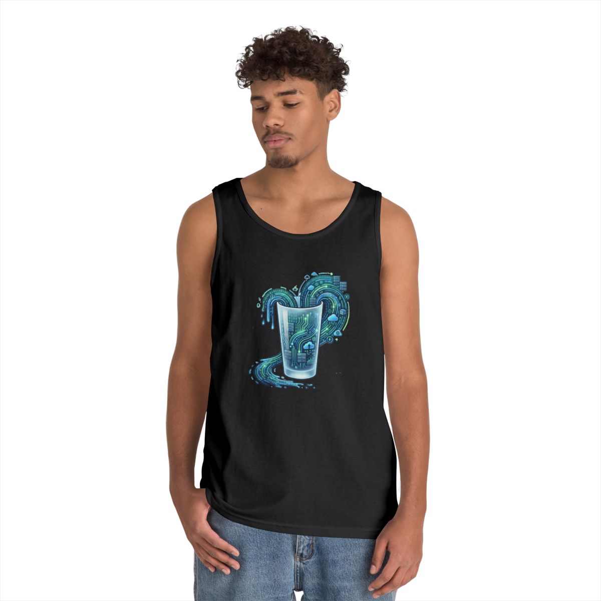 Color: Black | Glass of Data Tank Top