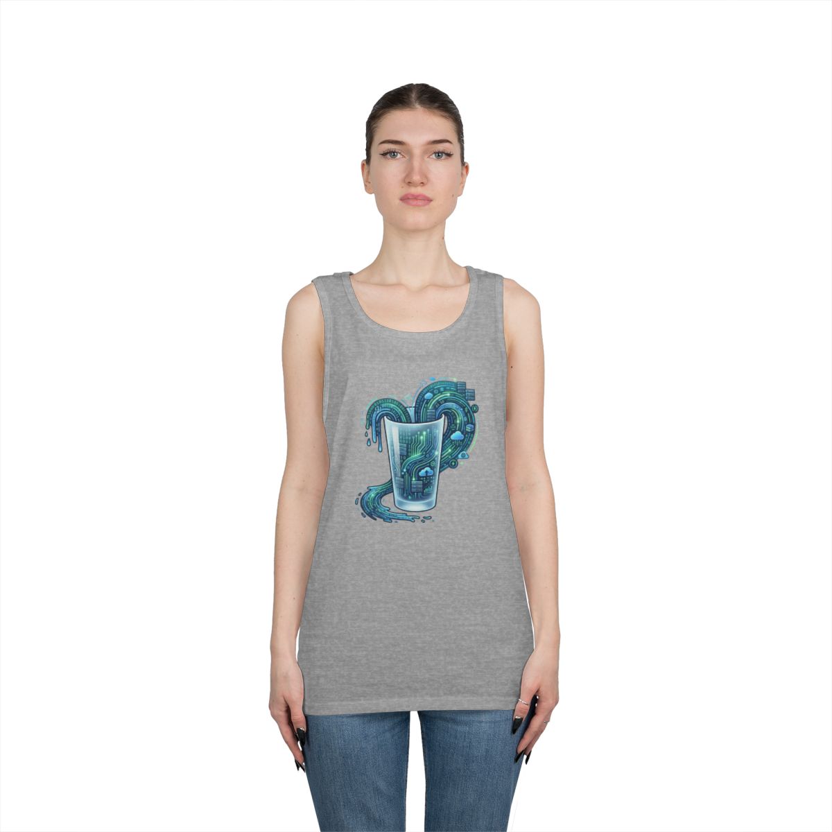 Color: Sport Grey | Glass of Data Tank Top
