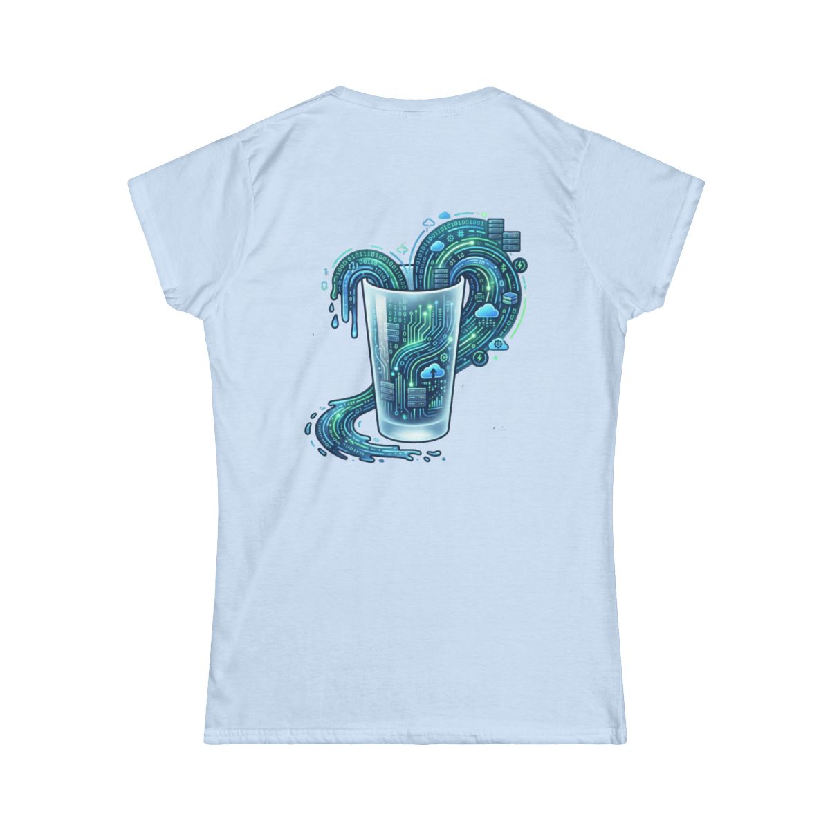 Color: Light Blue | Glass of Data Women's Tee