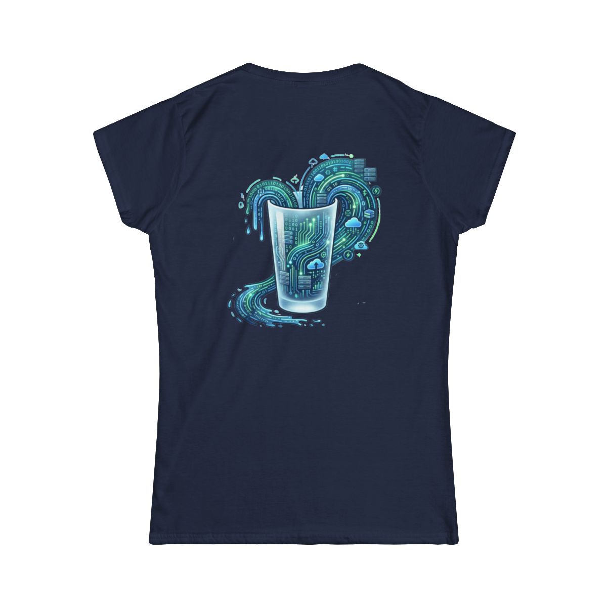 Color: Navy | Glass of Data Women's Tee