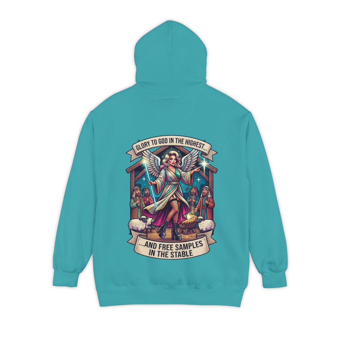 Color: Seafoam | Glory to God Samples In The Stable Garment-Dyed Hoodie