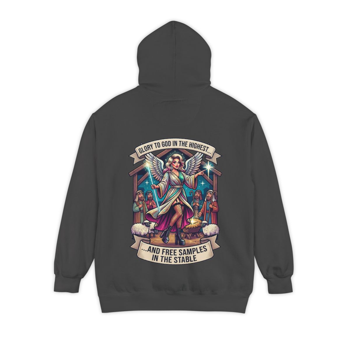 Color: Pepper | Glory to God Samples In The Stable Garment-Dyed Hoodie