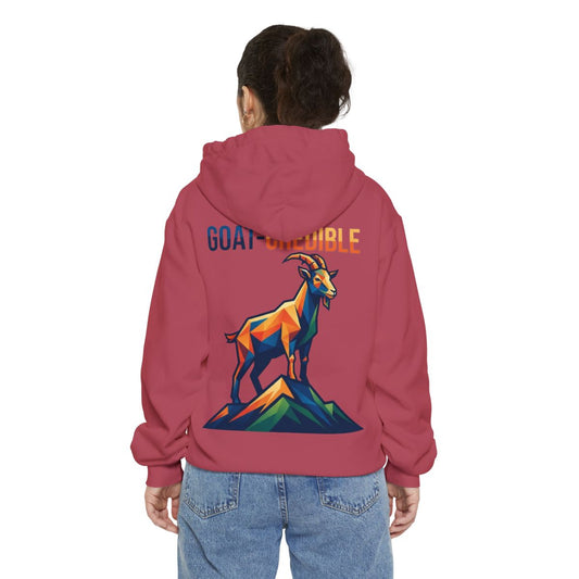 Color: Crimson | Goat Credible Garment-Dyed Hoodie