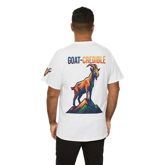 Color: White | Goat Credible Premium Graphic Tee