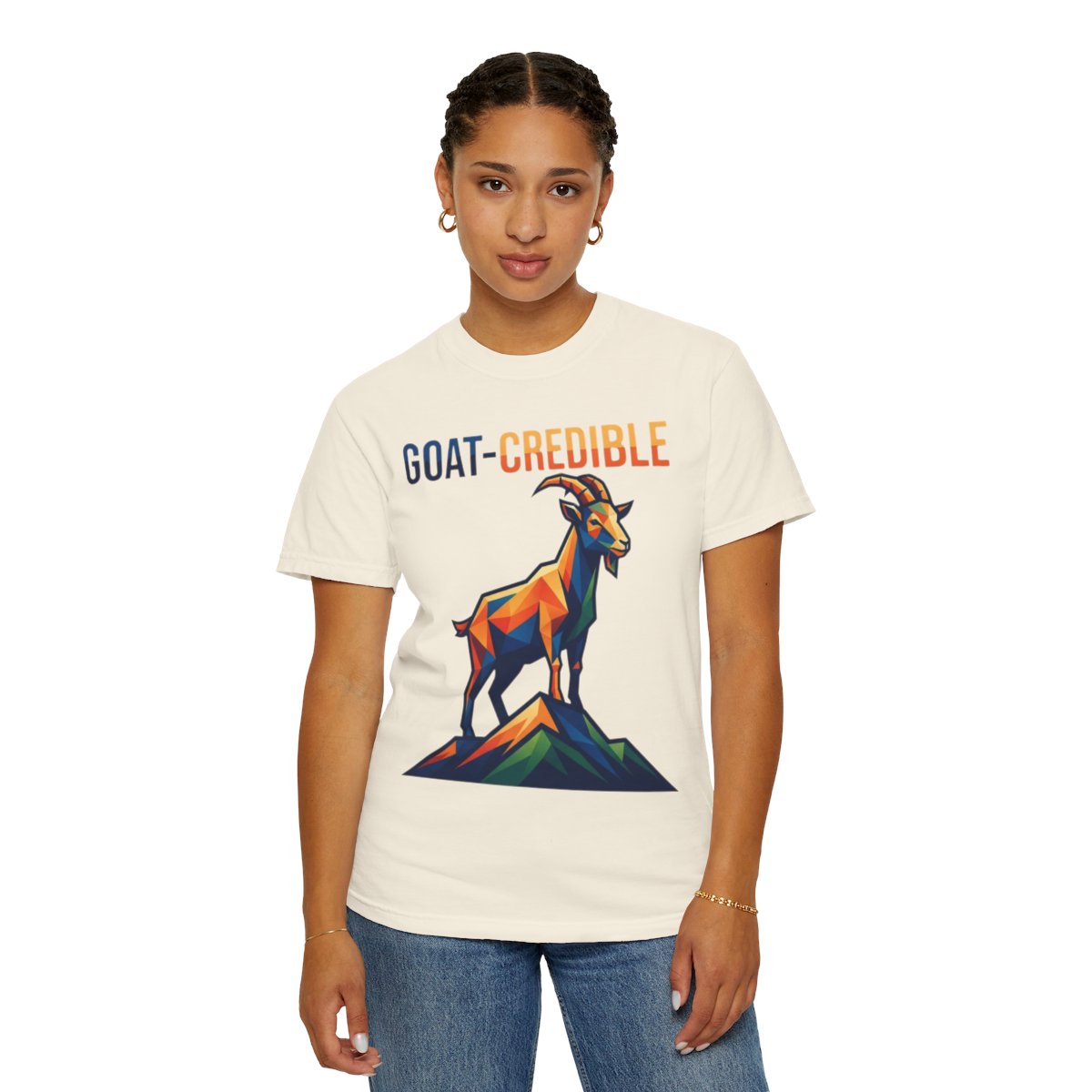 Color: Ivory | Goat Credible Unisex Garment-Dyed Tee
