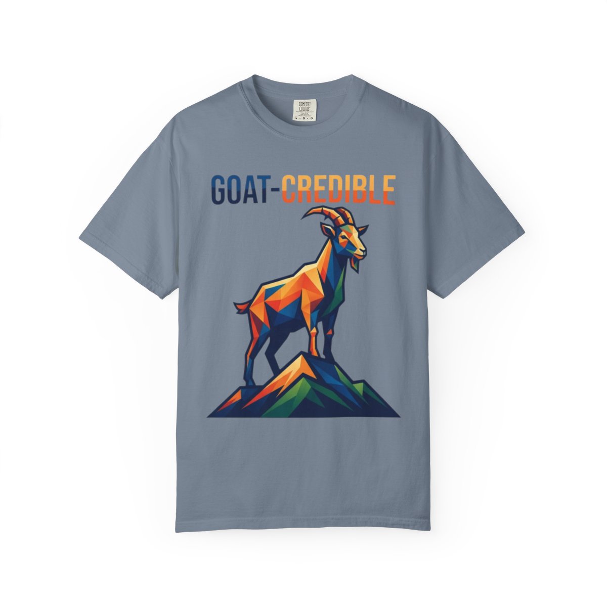 Color: Blue Jean | Goat Credible Unisex Garment-Dyed Tee