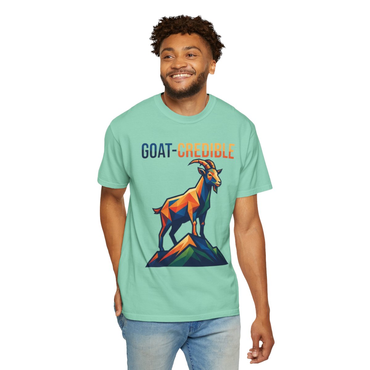 Color: Island Reef | Goat Credible Unisex Garment-Dyed Tee