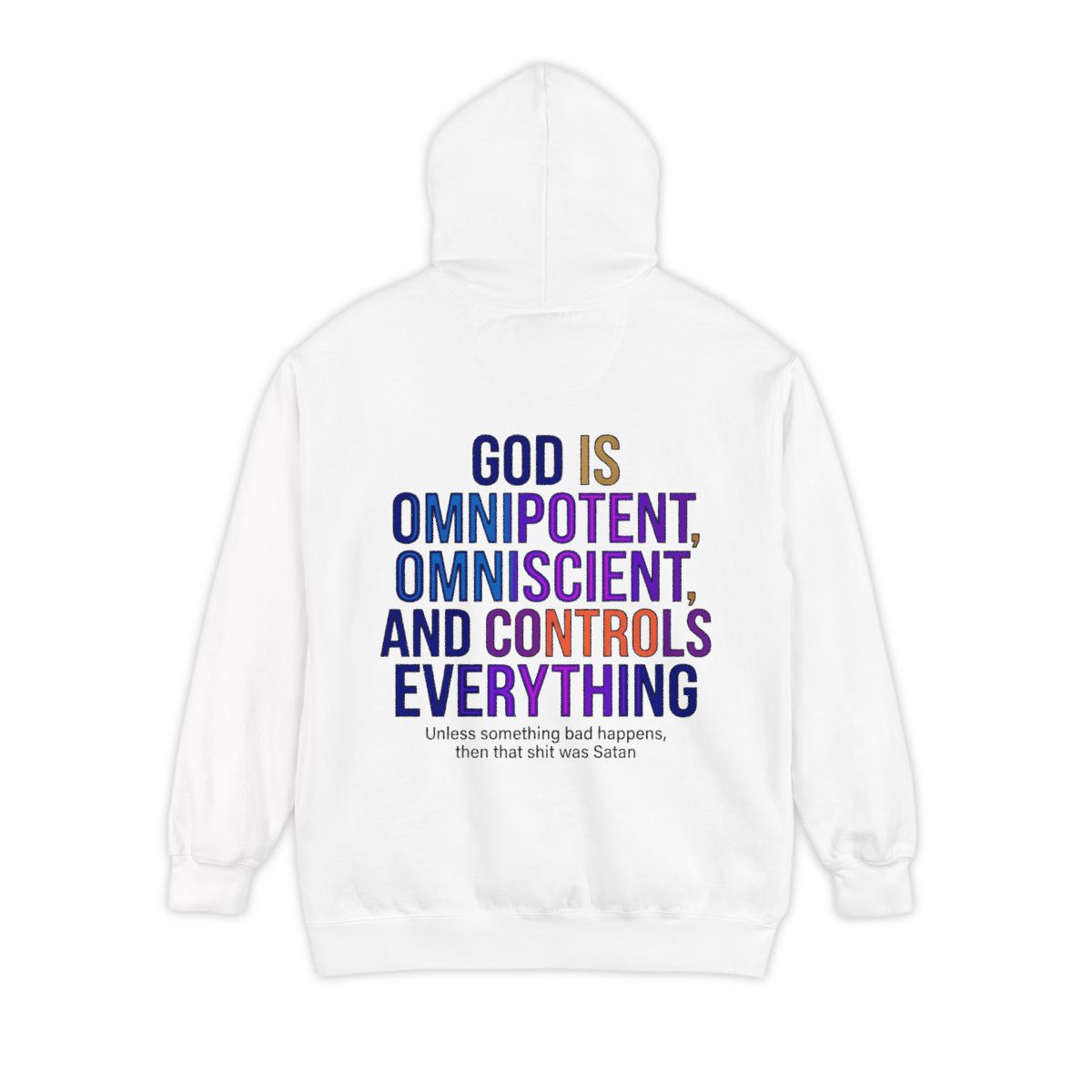 Color: White | God Controls Everything Garment-Dyed Hoodie