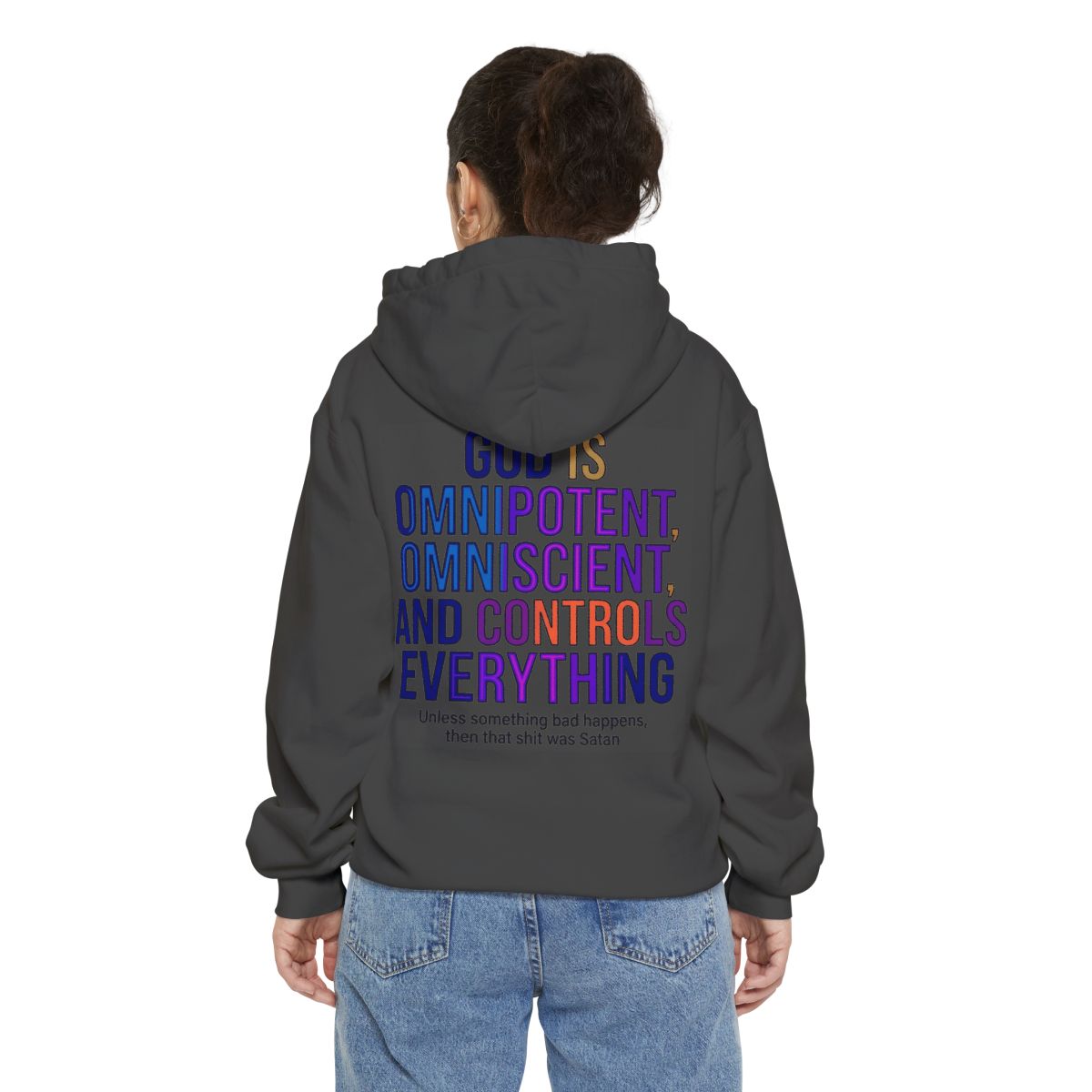 Color: Pepper | God Controls Everything Garment-Dyed Hoodie