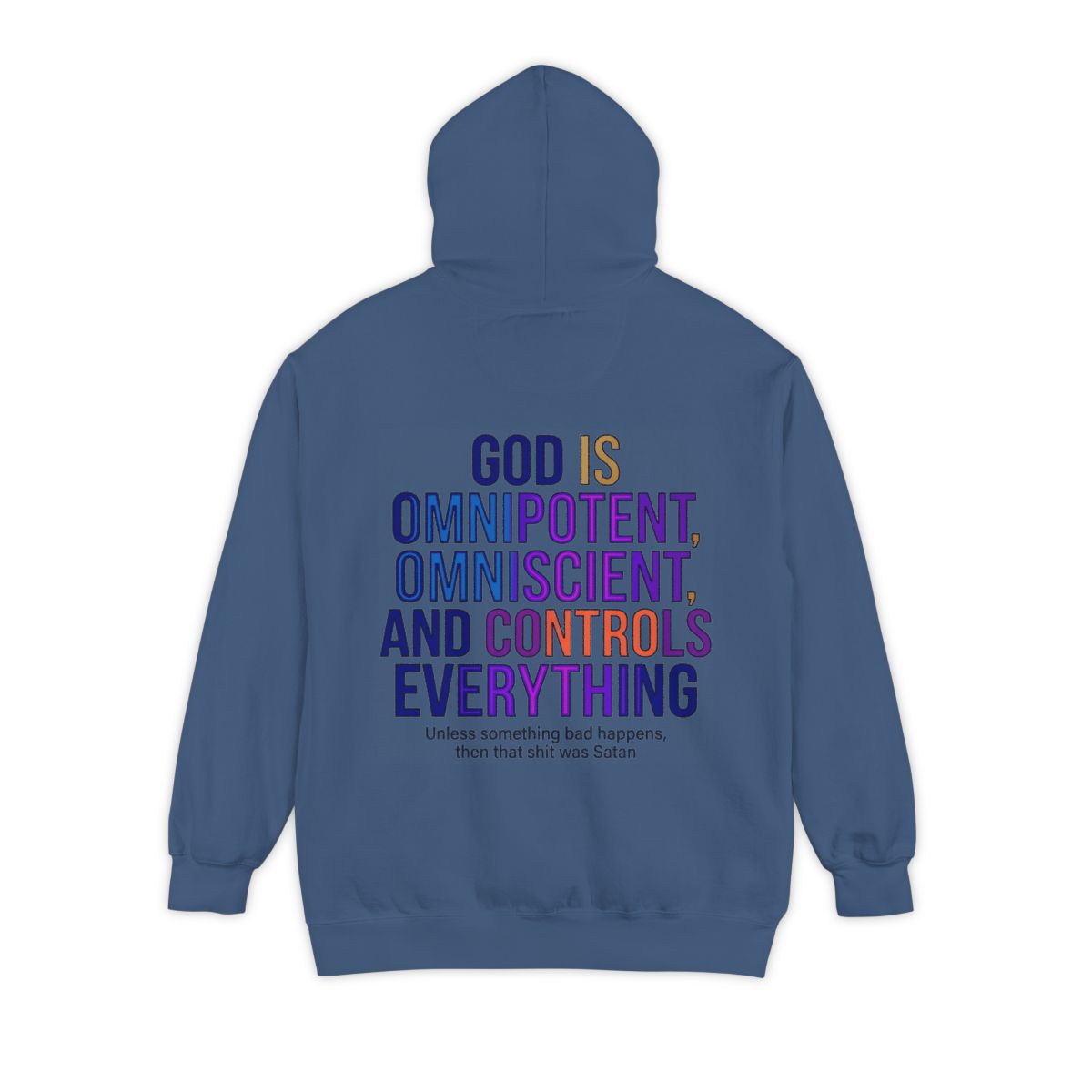 Color: True Navy | God Controls Everything Garment-Dyed Hoodie