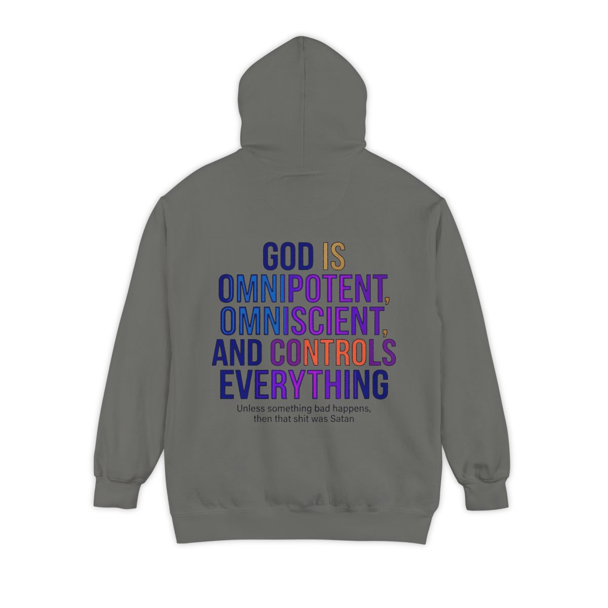 Color: Grey | God Controls Everything Garment-Dyed Hoodie