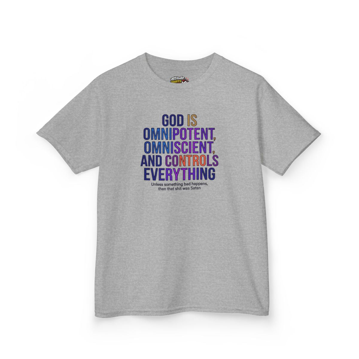 Color: Sport Grey | God Controls Everything Kids Tee