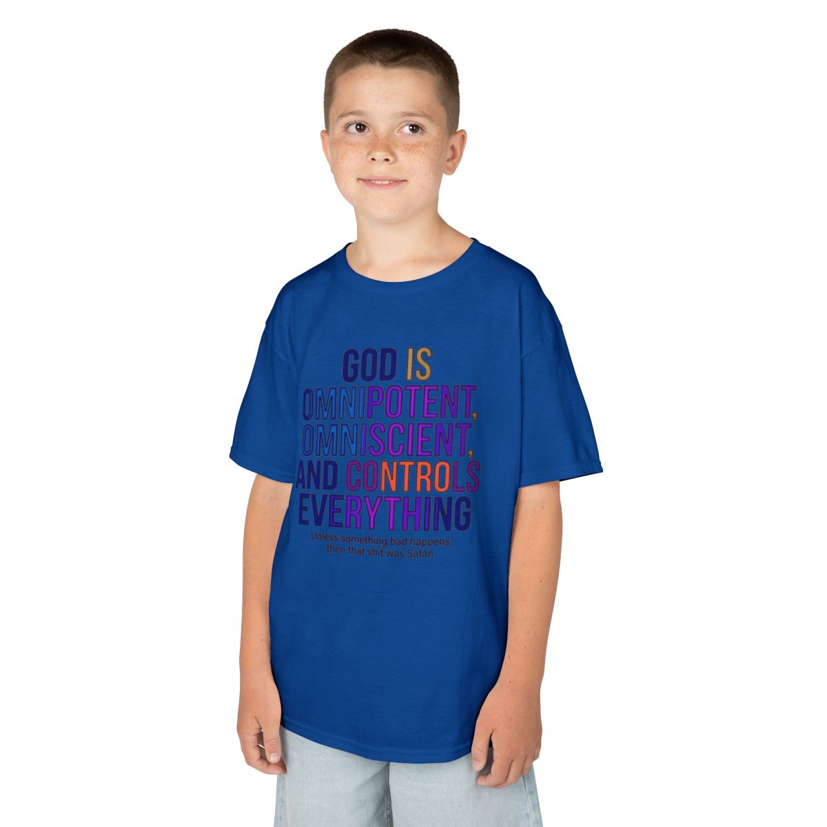 Color: Royal | God Controls Everything Kids Tee