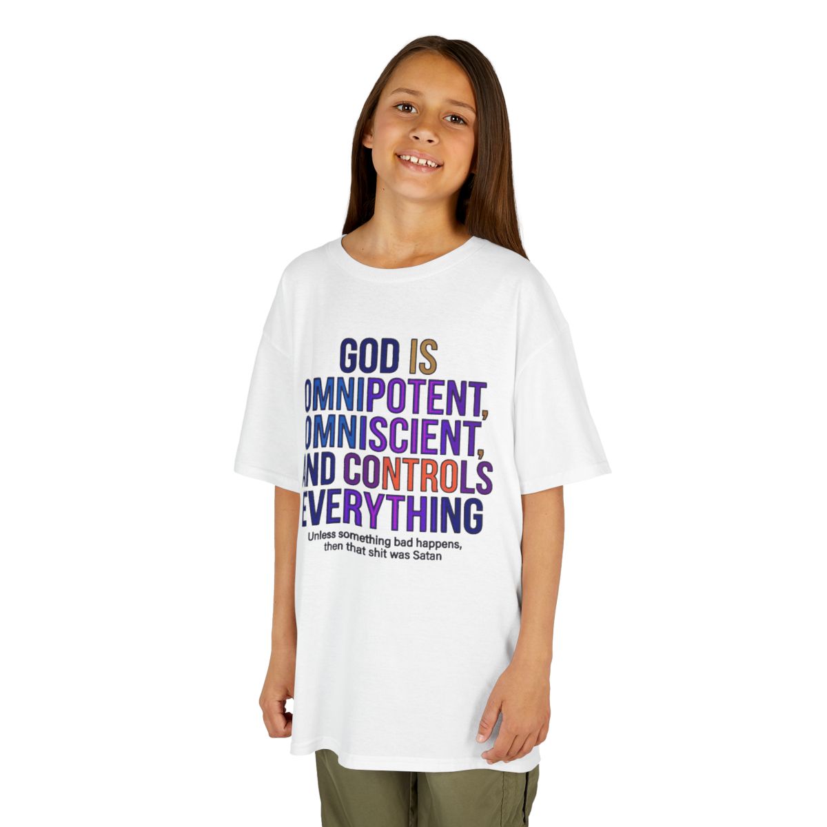 Color: White | God Controls Everything Kids Tee