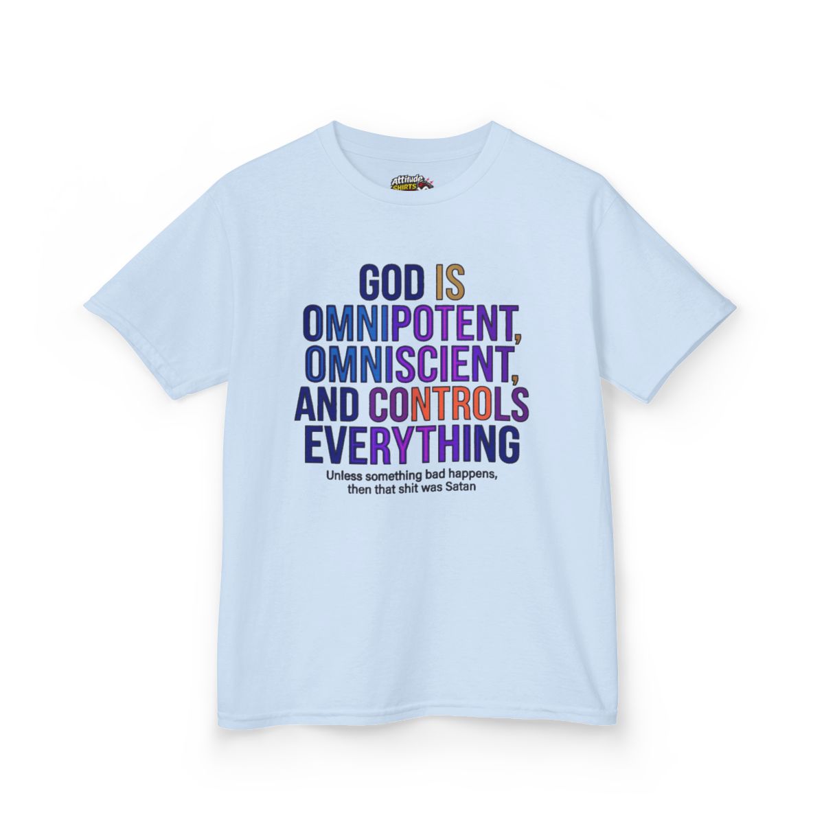 Color: Light Blue | God Controls Everything Kids Tee