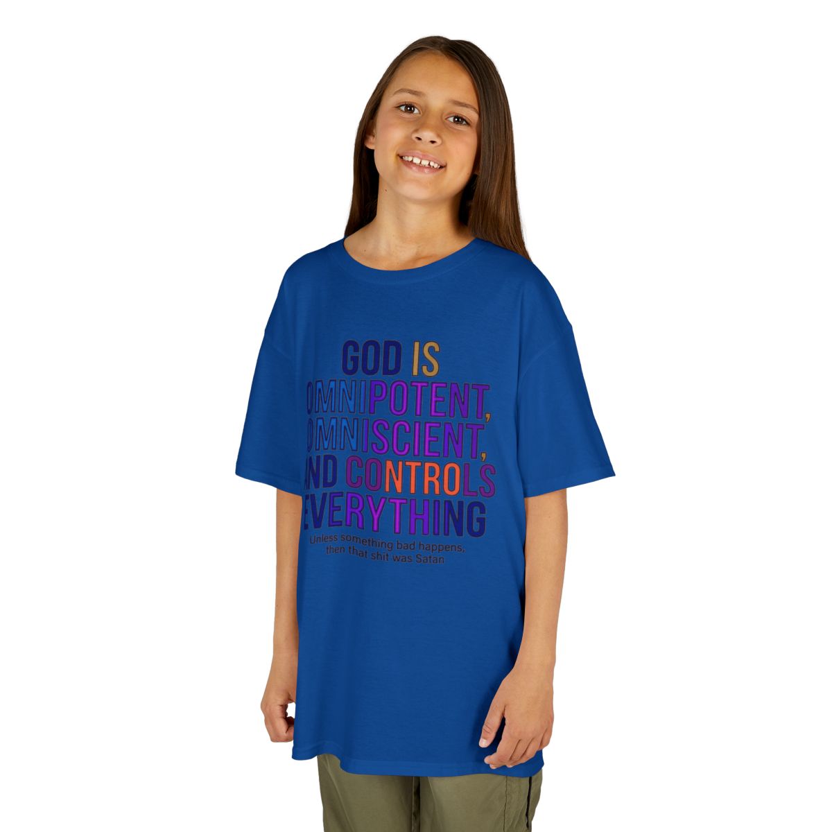 Color: Royal | God Controls Everything Kids Tee