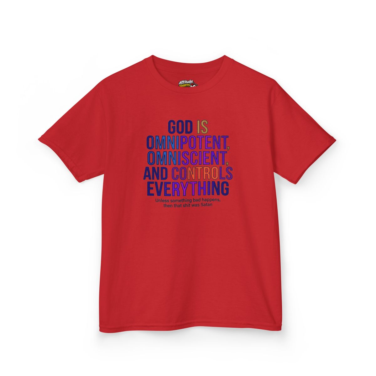 Color: Red | God Controls Everything Kids Tee