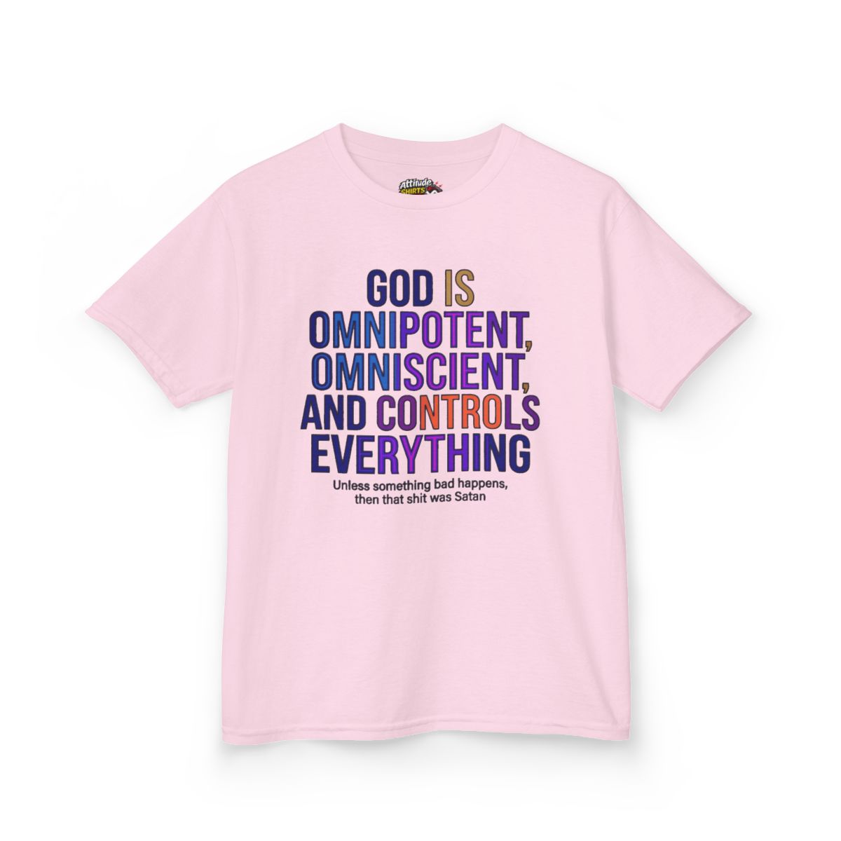 Color: Light Pink | God Controls Everything Kids Tee