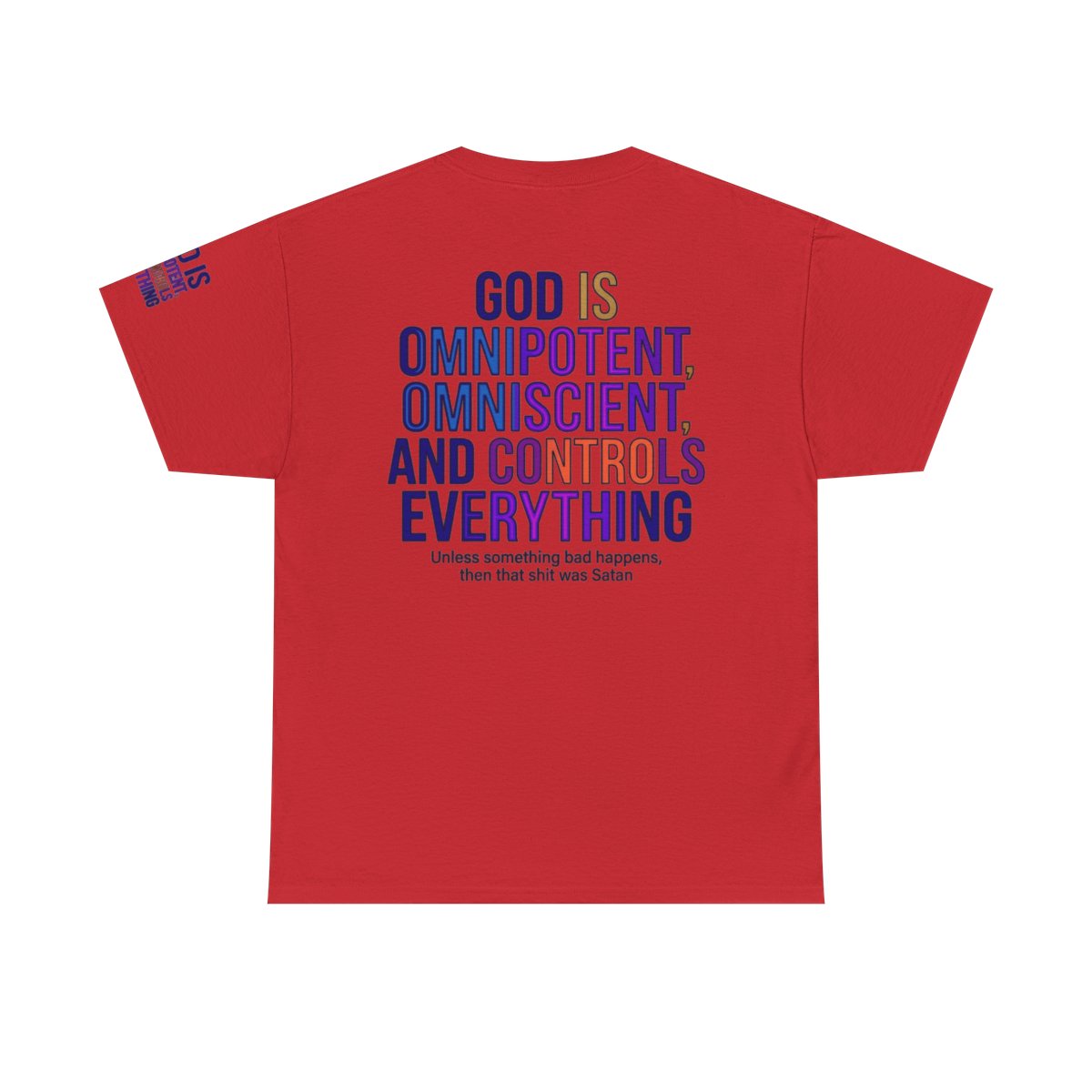 Color: Red | God Controls Everything Premium Graphic Tee