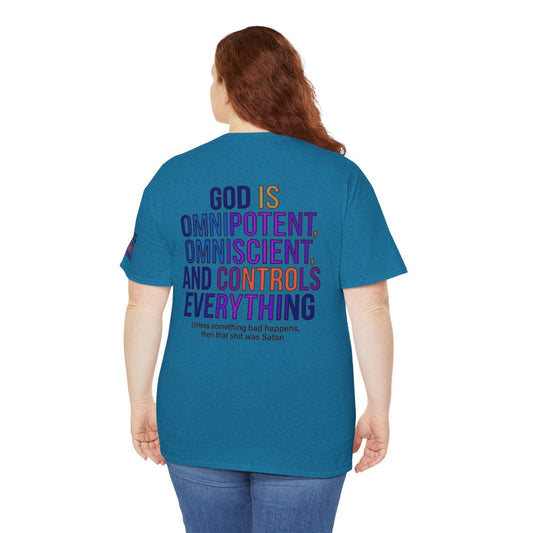 Color: Antique Sapphire | God Controls Everything Premium Graphic Tee