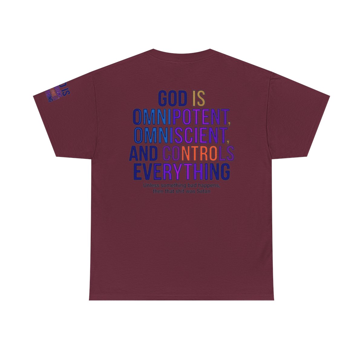 Color: Maroon | God Controls Everything Premium Graphic Tee