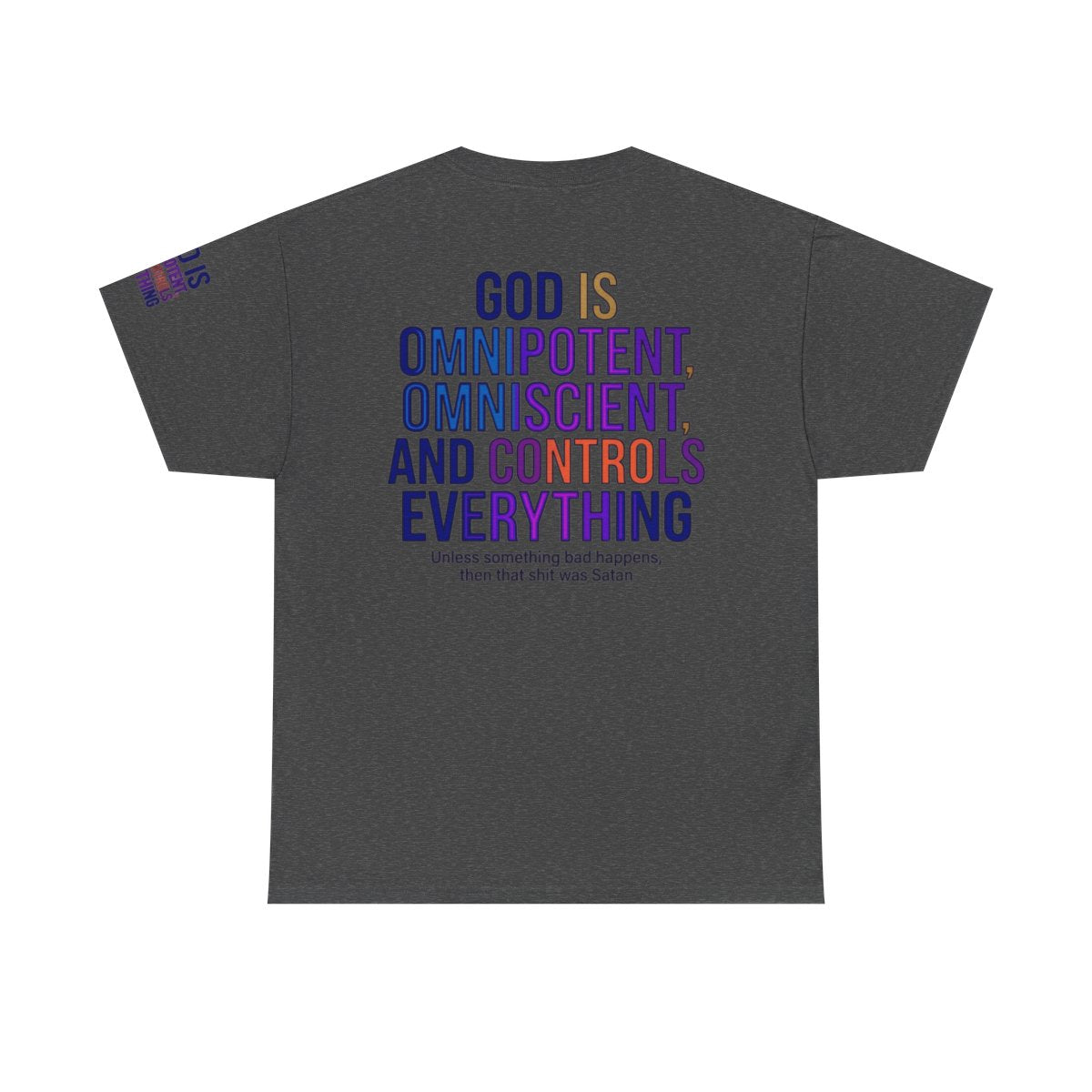 Color: Dark Heather | God Controls Everything Premium Graphic Tee