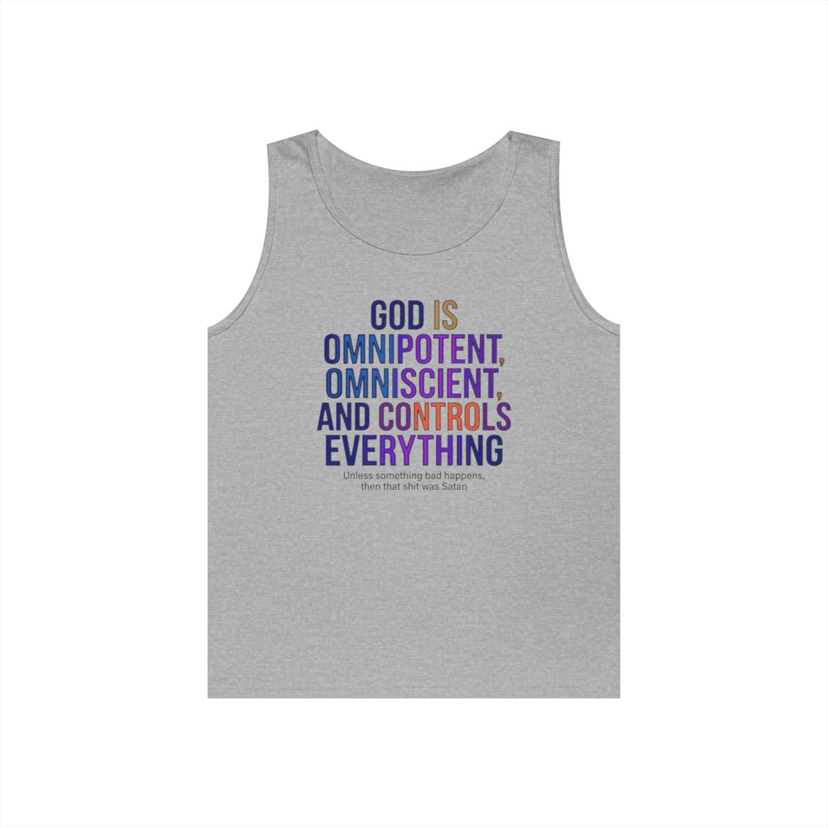 Color: Sport Grey | God Controls Everything Tank Top
