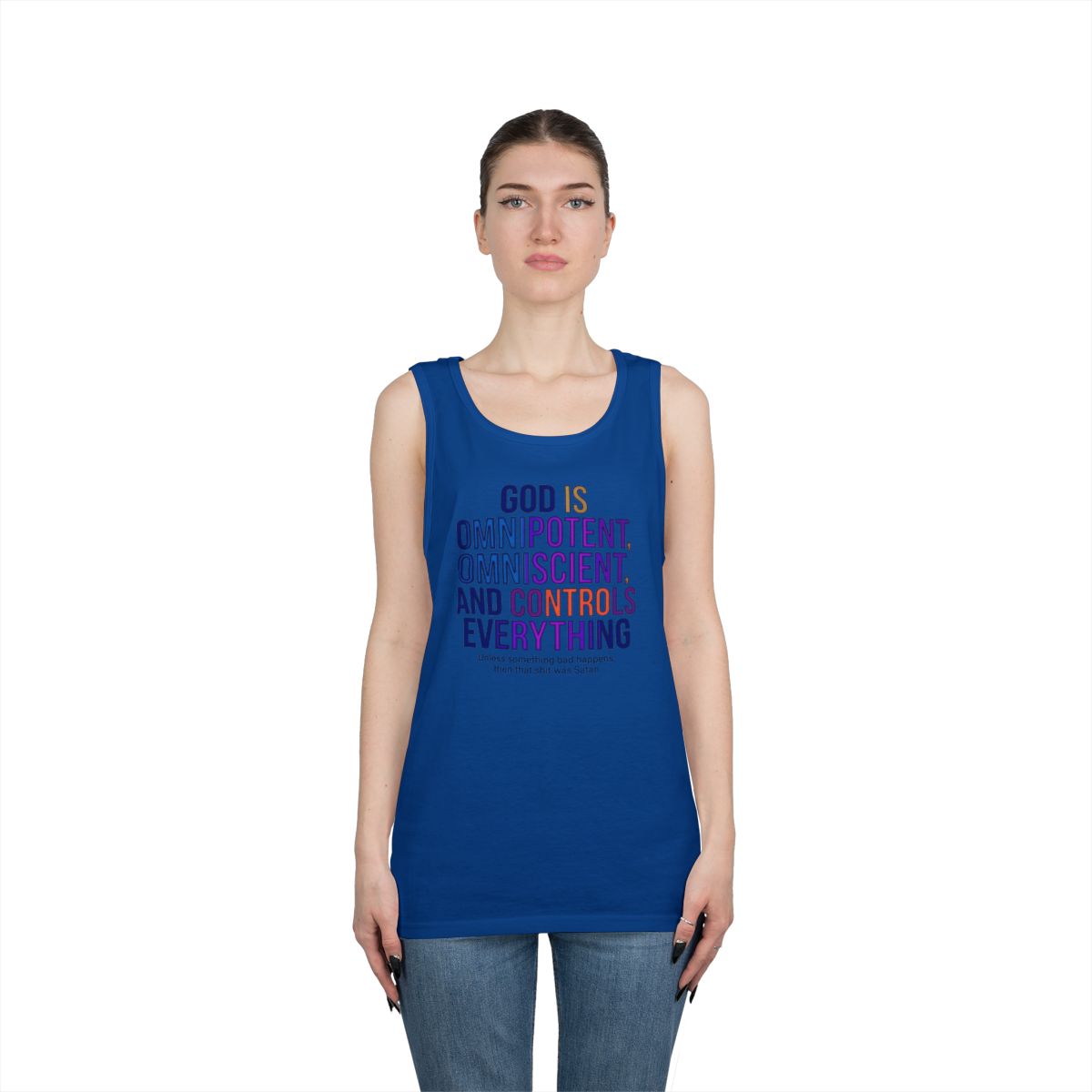 Color: Royal | God Controls Everything Tank Top