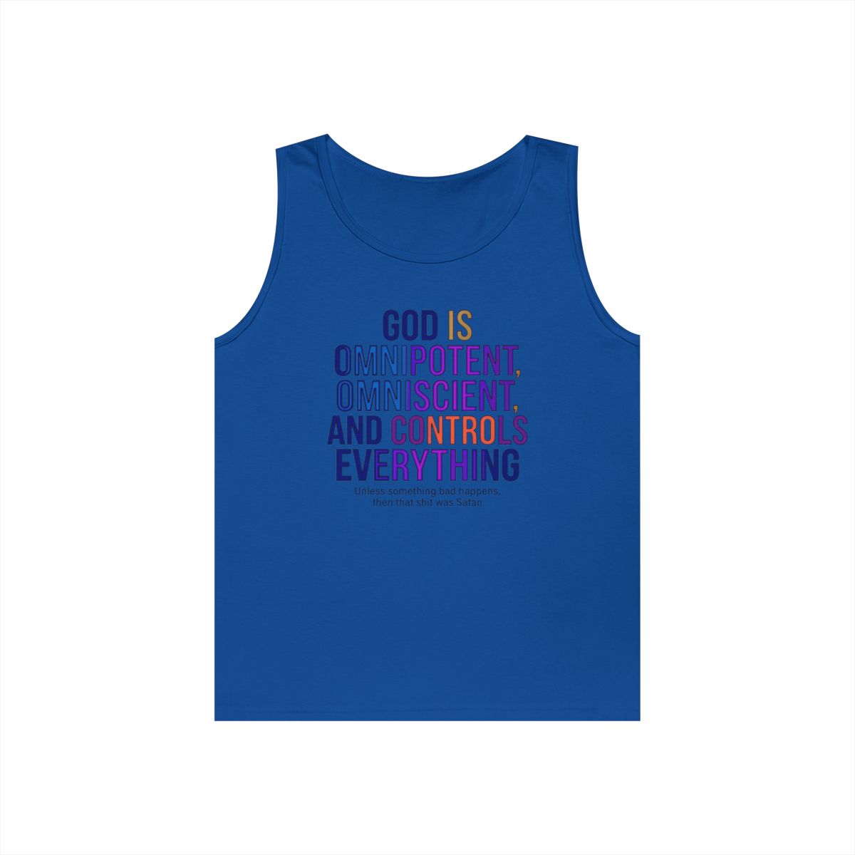 Color: Royal | God Controls Everything Tank Top