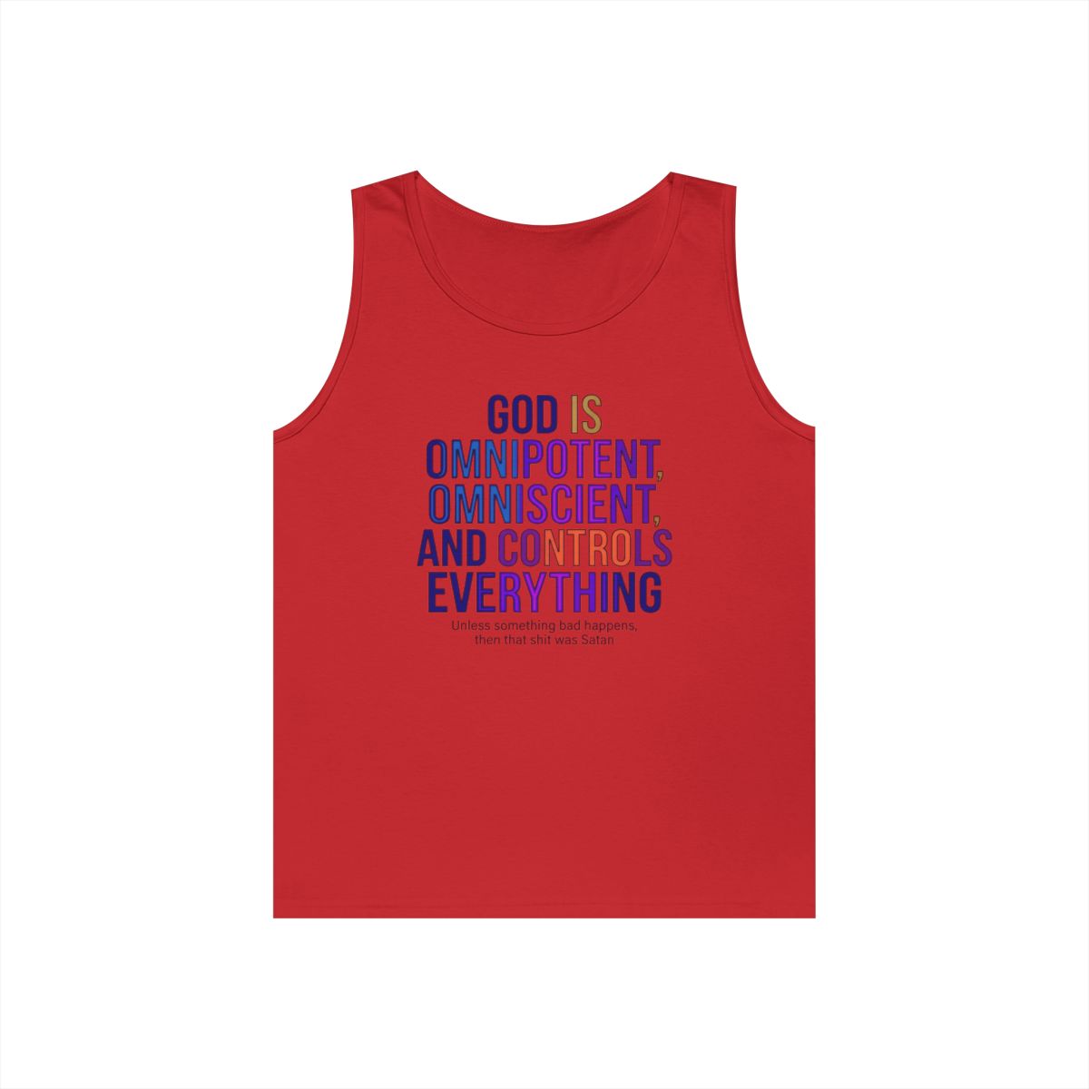 Color: Red | God Controls Everything Tank Top