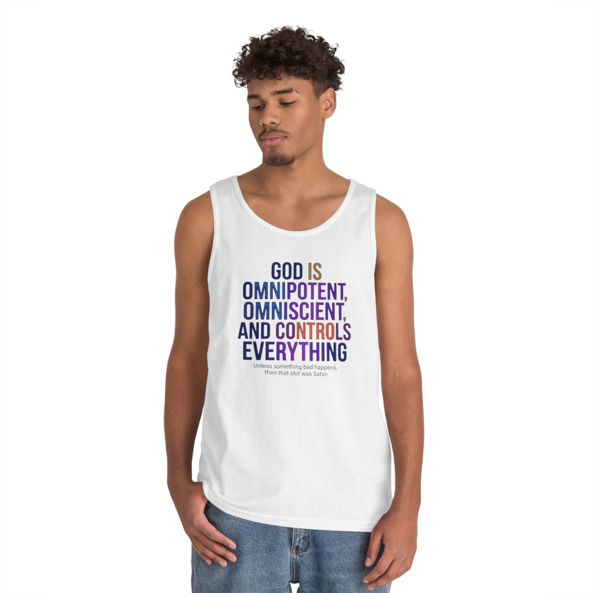 Color: White | God Controls Everything Tank Top