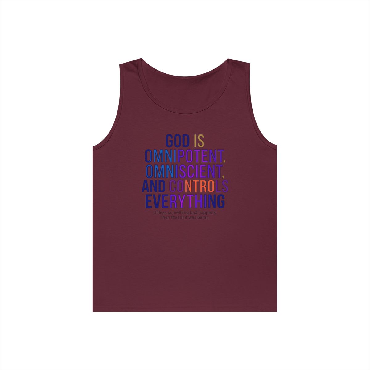 Color: Maroon | God Controls Everything Tank Top