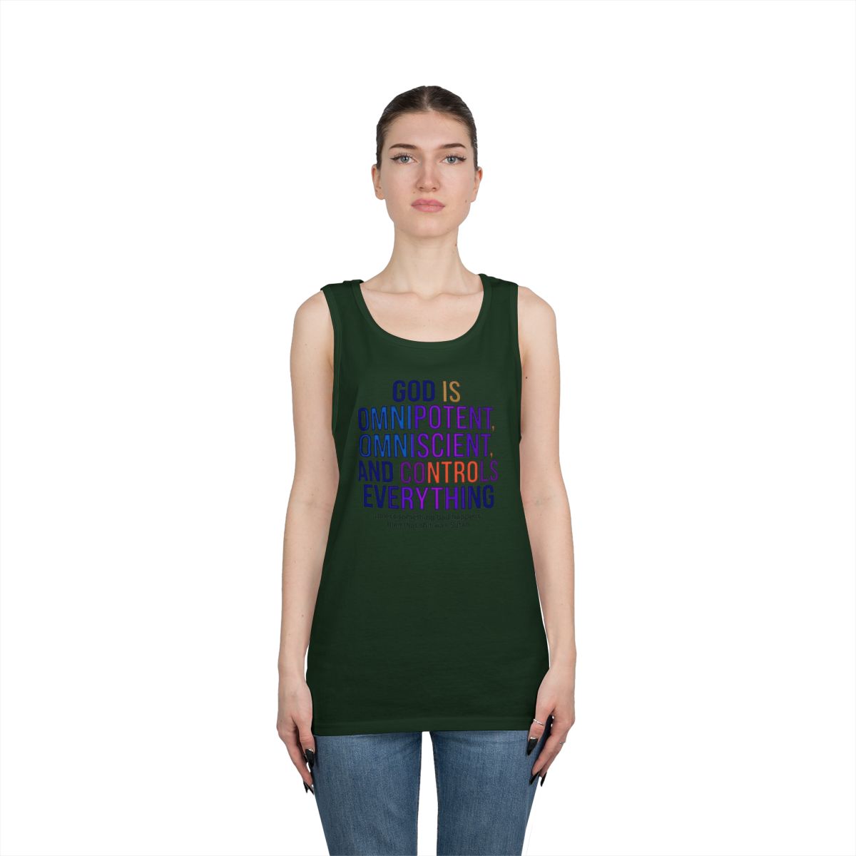Color: Forest Green | God Controls Everything Tank Top