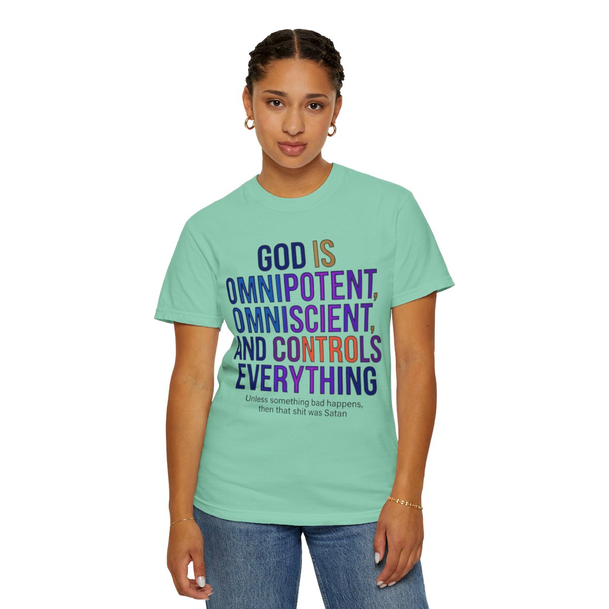 Color: Island Reef | God Controls Everything Unisex Garment-Dyed Tee