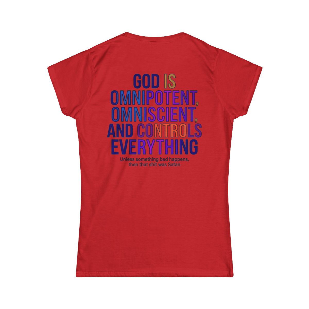Color: Red | God Controls Everything Women's Tee
