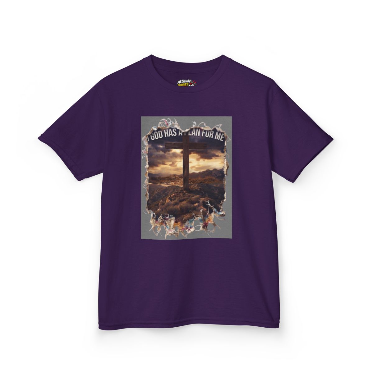 Color: Purple | God Has A Plan For Me Kids Tee